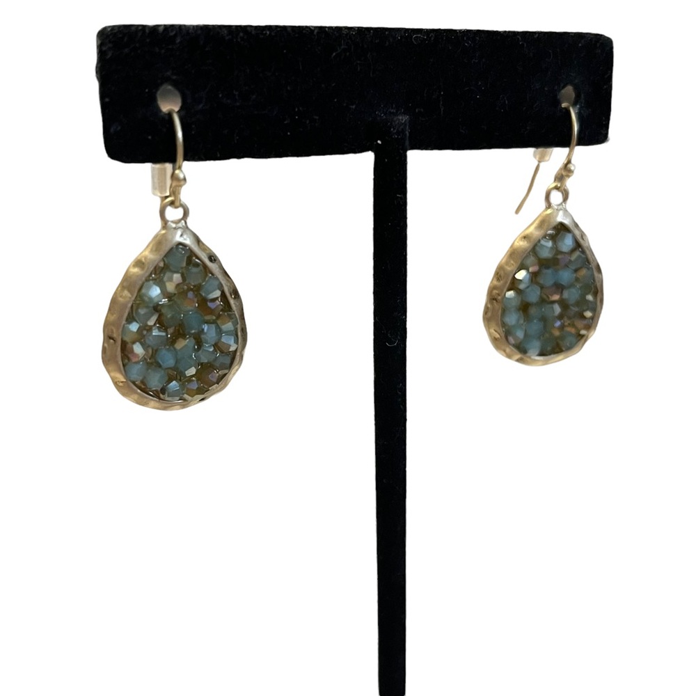 Olivia Welles Tear Drop Resin Stone Earrings